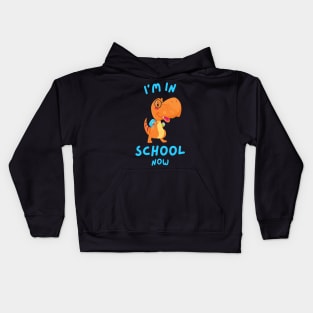 Schoolchildren Cute Dinosaur T-Rex School Start Kids Hoodie